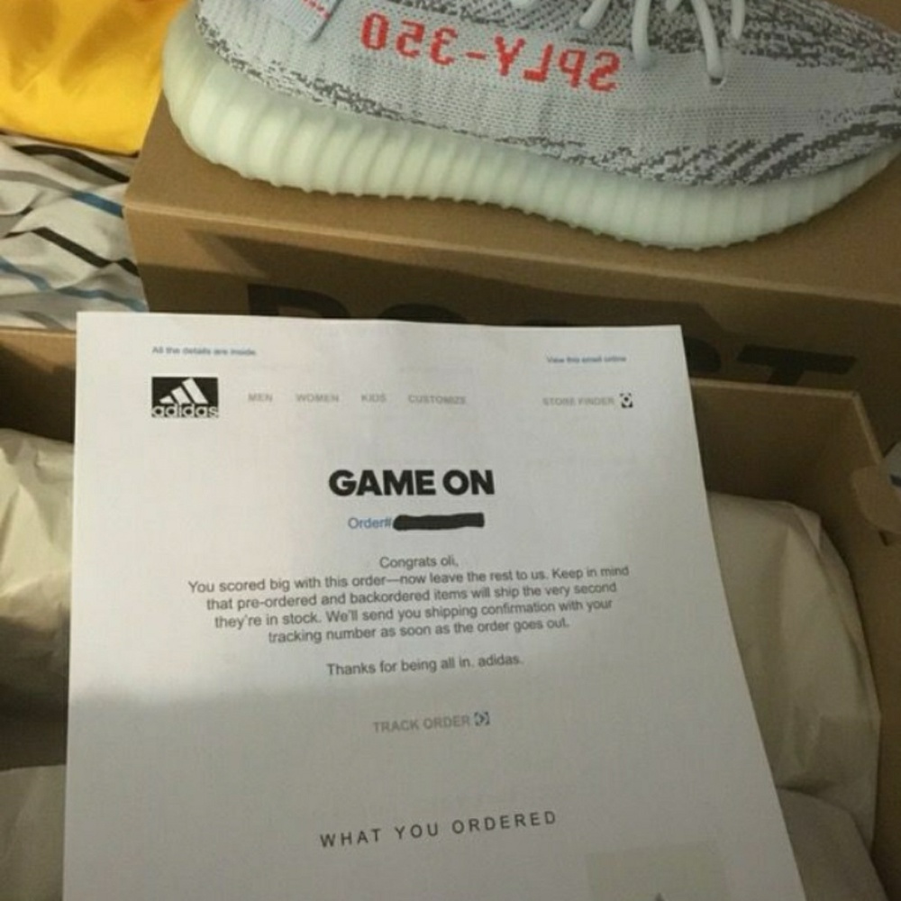 Blue tint yeezy